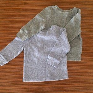 Cat & Jack (12M) two--waffle long sleeve shirts